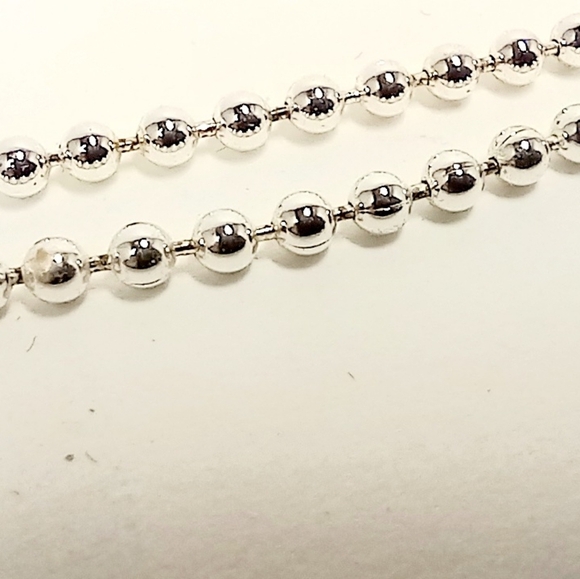 Playboy Necklace -Dog tag style Chain 28" inches Silver Plated New - Picture 2 of 5